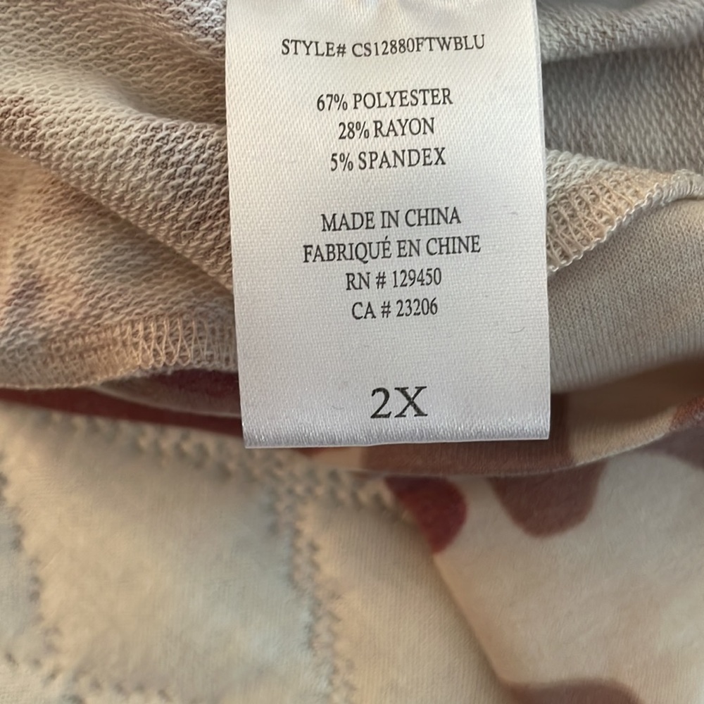 TRENDY FRENCH TERRY TOP NWT - Picture 10 of 10